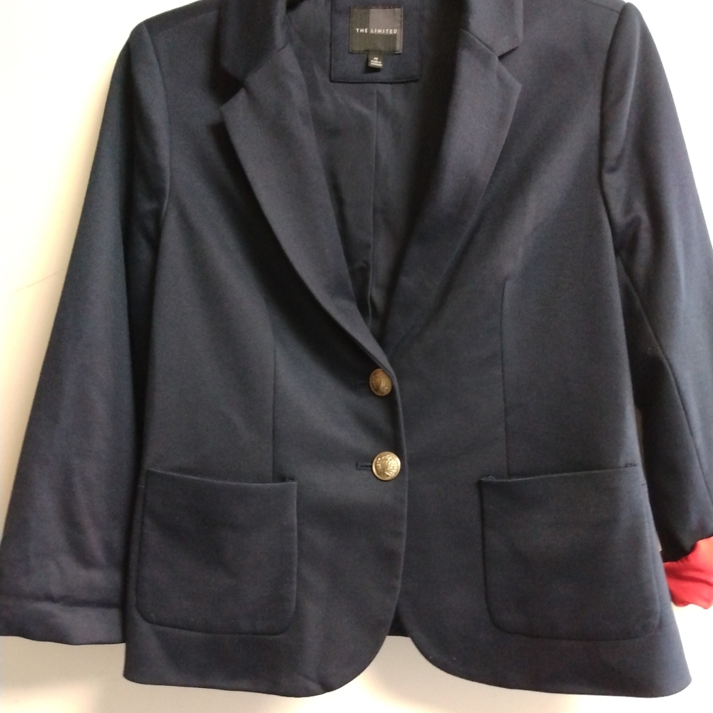 The Limited Navy and Red blazer